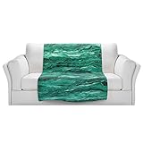 ブランケットウルトラソフトFuzzy 4サイズ！DIANOCHEデザインからby Julia Di Sano大理石IdeaミントエメラルドグリーンホームDecor Unique Designer芸術的