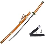 刀剣乱舞 とうらぶ 髭切 膝丸 刀袋付き 木製模造刀 剣 武器 仮装変装用道具 コスプレグッズ(オレンジ)