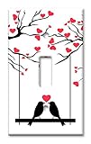 アートプレートブランドスイッチ/壁プレート – Love Birds マルチカラー 8553-S
