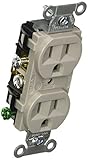 Hubbell CRF15GRY Duplex Receptacle Common Ground 15 amp 125V 5-15 R Gray (Pack of 10) [並行輸入品]