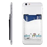 Compatible With 適用 スヌーピー スマホカードケース 貼り付け スマホポケット カードポケット カード収納 背面ポケット カード入れ Icカードケース 背面収納 軽量 スリム Iphone 15/14/13/12シリーズ兼用対応 Galaxy対応 Xperia対応 スマホ最新機種対応