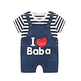 子供服 半袖Tシャツ+サスペンダーパンツ 夏 男の子 女の子 キッズ ベビー 男女兼用 赤ちゃん 可愛い 綿 柔らか オーバーオール 素敵 半袖 上下セット