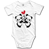 パイナップル ベビーロンパース 可愛いパンダ 家族 半袖ロンパース White 24 Months