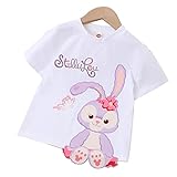 WIEWILY ステラ・ルー tシャツ 女の子 半袖 コットン100％ キッズ 面白いtシャツ 子供服 夏 可愛い トップス 吸汗/通気/快適/クール感 ガールズ 選べる4色 100/110/120/130/140