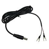 φ5.5-2.1mm オス + Y字端子 ケーブル 2.5m