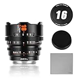 7artisans 16mm T2.1"Hope"シリーズ プロフェッショナル シネレンズ S35 フレーム Sony E マウント対応 (C フレーム)、Sony A6500/A6600/A6700/FX30/ZVE-16 対応 (ブラック)