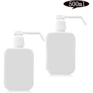 Penboom アルコールディスペンサー 極細のミスト スプレーボトル 旅行ボトル 化粧品は分けて瓶 プラスチックボトル 2pcs 500ml小分けボトル 押し式詰替用ボトル 液体用空ボトル