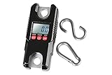 クレーンスケールデジタルプロフェッショナル300 Kgと精密センサーステンレススチールフック、釣り用ミニ電子クレーンスケールブラック
