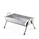 yutoo stainless steel outdoor portable charcoal barbecue grill