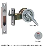 丸喜金属 A-101 387 シルバー バックセット：38 チューブラ引戸鎌錠 1セット