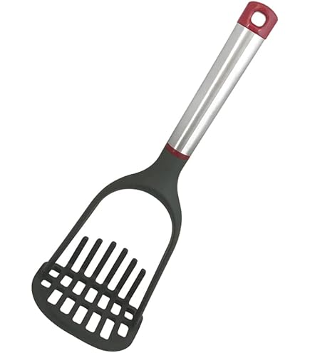 Potato Masher - Manual Kitchen Masher, Non-Scratch, 11 Inch, For Potatoes, Avocado, Baby Food, Pumpkin, Yellow & Brown - View #10