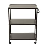 大型 フラットワゴン 3段 幅60cm×奥行42cm×高さ80cm ブラウン [ 耐久性抜群 エステワゴン ネイルワゴン キッチンワゴン マルチワゴン サイドワゴン キャスター付き 収納 業務用 サロン ワゴン ラック ]