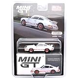 MINI GT 1:64 スケール MiJo 限定 ポルシェ 911 カレラ RS グランプリ(ホワイト/レッドリバリー) [並行輸入品]