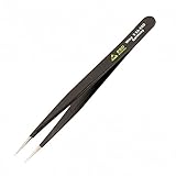 Wiha 44506 120mm Fine Points For Assembly Professional Quality ESD Tweezers [並行輸入品]