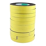 uxcell スポンジテープ 耐衝撃性 ノイズ絶縁 ブラック イエロー 2 x 14.5cm 10個入り