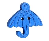 60のセット、ベビーセーターのボタンの漫画傘装飾ボタン、BLUE