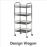 4段式マルチワゴン キャスター付きで移動に便利 ブラック