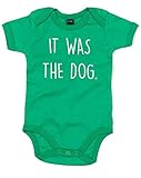 (犬のせい。) It Was The Dog, プリント　ベビースーツ - グリーン/白 12-18 ヶ月