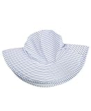 RuffleButts Infant / Toddler Girls PeriwinkleブルーStriped Seersucker Swim Hat カラー: ブルー