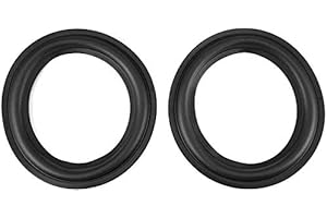 Anauto 2pcs 6インチ/ 156mm オーディオ スピーカー ゴム 穴あきラバーエッジサラウンドスピーカー 耐久性 修理部品交換用パーツ クリスマス 黒