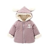 コート アウターウエア ベビー服　キッズ　子ども　フード付き 防寒裏起毛　男女兼用　クリスマスプレゼント (7, ピンク)