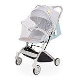 ベビーカー用蚊帳 安全なメッシュ 虫除け 防虫 通気 ファスナー付き 便利 簡単に取り付け 汎用 高弾力