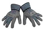 G & F 5009M JustForKids Synthetic Leather Kids Garden Gloves Kids Work Gloves Grey 4-6 years old [並行