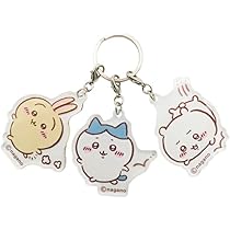 ちいかわカンガルー キーリング3個セット ちいかわ ハチワレ うさぎ キーケース ランドセル キーリール
