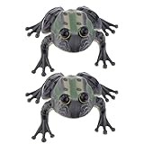 P Prettyia 装飾品　カエル 置物　2個セット 裏庭 草地 芝生ガーデンオーナメント　狩猟囮　　