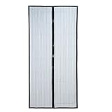 Demiawaking 自動式磁気カーテン 玄関網戸 防虫ネット 虫よけ 断熱 取付簡単 ブラック 210*100cm