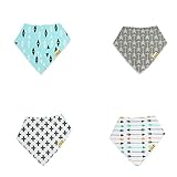 KLUMA　ビブ　コットン　幼児　よだれかけ　ベビー　赤ちゃん　綿100％　かわいい　出産祝い　誕生日　プレゼント　キッズ　女の子　男の子　4枚セット