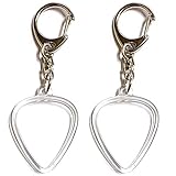 【2個セット】ハメパチ ピック・キーホルダー/ティアドロップ型用 お好きなギターピックをキーホルダーに！ ピックケース