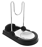 Spoon Rest &蓋ホルダー – ステンレススチール – キッチンのStovetop &カウンタートップ – Holds最も蓋、スプーン、& Cooking Utensilサイズ-シルバー/ブラ