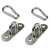 Roos AペアステンレススチールSuspended天井フックファン固定ハンガーと304ステンレススチールスプリングバックル