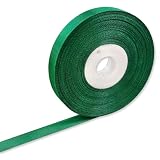 YONEOKA RIBBON カラーリボン 12ｍｍ幅×30ｍ巻 ラッピング 手芸 装飾 飾り付け DIY クラフト ハンドメイド (7.グリーン)