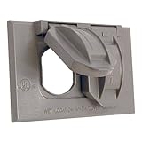 Hubbell-Bell 5180-0 Horizontal Duplex Single Gang Weatherproof Cover by Hubbell Bell