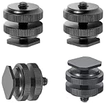 ホットシュー コールドシュー マウント 1/4" カメラネジ 接続 シュー アダプター 汎用1/4インチ カメラ 撮影サポート ストロボ アダプタ 4ペア