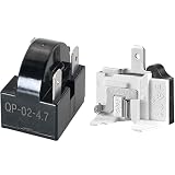 冷蔵庫コンプレッサーリレーとオーバーロードキット JJHXSM 冷蔵庫スターター QP2-4R7 4.7オーム 3ピン 冷蔵庫 PTC スターターリレー 6750C-005P 冷蔵庫過負荷プロテクター