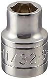 SK Hand Tool 45111 6 Point 3/8-Inch Drive Standard Socket, 11/32-Inch, Chrome by SK Hand Tool