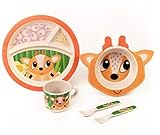 Bamboo Meal Set / Plate set / Dinner set by Green Frog Friends, Eco-friendly Bamboo Dishes, feeding 