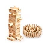 Goodgoods ジェンガ パーティーゲーム 知育おもちゃ テーブルゲーム 数字 組み立てる 積み木 大人 子ども 013-lzgy-d131(8*8*29cm 約1000g)