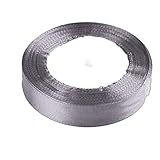 2.5cm 25ヤードのテトロンリボン 装飾材料 結婚．ウエディング．パーティー．誕生日．装飾．ギフト．クリスマス用リボン 装飾材料 グレー