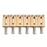 Musiclily Ultra 11.2mmピッチ STブラス製 ブリッジサドルセット ストラトエレキギター用 、オリジナルカラー（6個セット）