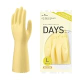 ショーワグローブ 【ケース販売・日本製・ハンドケア】ナイスハンドDAYS Lサイズ ミモザイエロー 120双 インテリアになじむニュアンスカラー 塩化ビニル樹脂手袋 裏毛つき