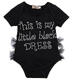 Baby Girl My Littleブラックドレスone-piecesロンパースボディスーツジャンプスーツ服装 カラー: ブラック