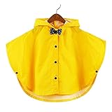 キッズ レインコート かわいい リボンフード付き レインポンチョ レッド