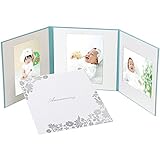 お祝い 写真台紙　【3面2L アルバム　2L写真3枚　花柄　ホワイト　『Anniversary』　シルバー箔】　三面　出産祝い　お宮参り　誕生日　七五三 成人式 結婚式 記念日 結婚祝い　内祝い ベビ