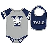 Yale University Bulldogsベビーボディスーツとよだれかけセット幼児Jersey 3-6 M