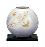 マルサン宮本 九谷焼 花器 6号花瓶 金月鶴 AP3-1039