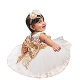 Domybest　子供服　ベビー服 女の子 ワンピース　ホワイト　1-6歳　お姫様　ドレス　女児　サンドレス 可愛い　春　夏　秋　誕生日 入園式　結婚式　普段着　撮影 (110)